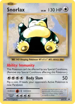 Snorlax Promo card from XY Black Star Promos