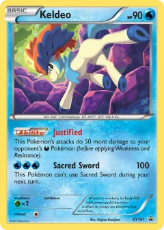 Keldeo Promo card from XY Black Star Promos