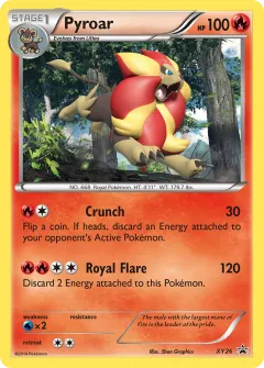 Pyroar Promo card from XY Black Star Promos