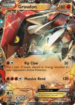 Groudon-EX Promo card from XY Black Star Promos