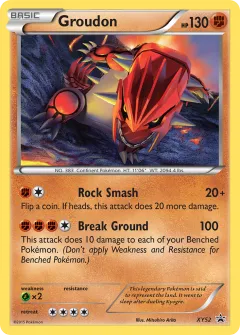 Groudon Promo card from XY Black Star Promos