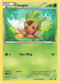 Chespin Promo card from XY Black Star Promos